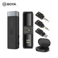 Boya By-WM3 2.4g Classic Wireless Mini Microfone Mic Transmissor Receptor Microfone Para Câmera Dslr PC